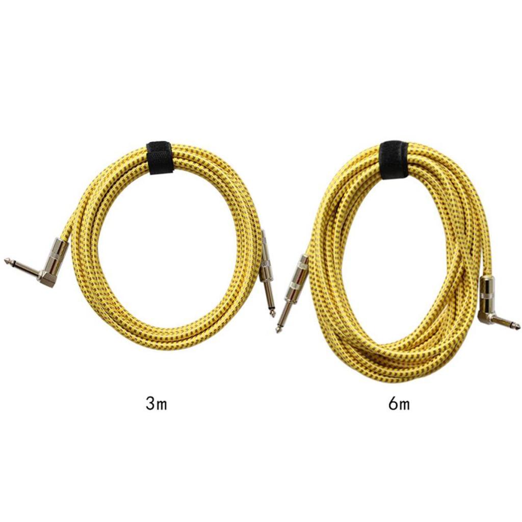 1 Piece 6.5mm Guitar Cable Cord for Electric Bass Guitar Accessory 600cm