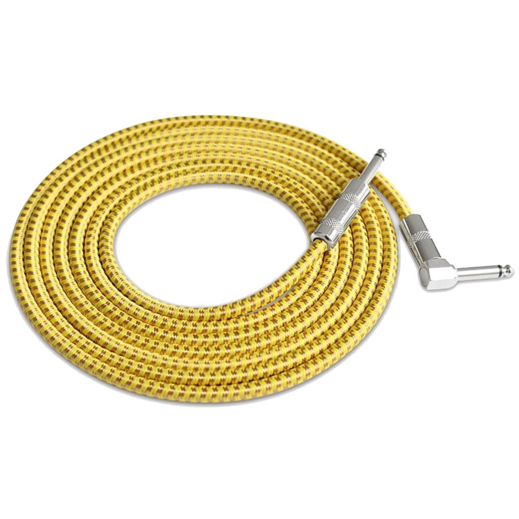 1 Piece 6.5mm Guitar Cable Cord for Electric Bass Guitar Accessory 600cm