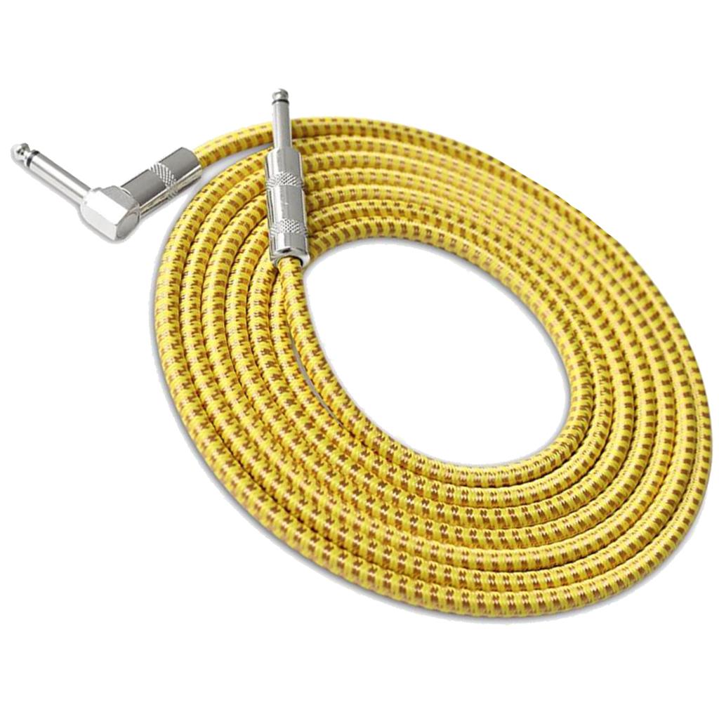 1 Piece 6.5mm Guitar Cable Cord for Electric Bass Guitar Accessory 600cm