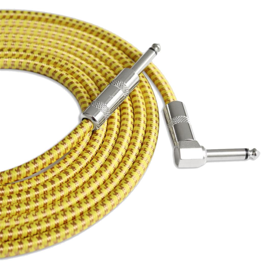 1 Piece 6.5mm Guitar Cable Cord for Electric Bass Guitar Accessory 600cm