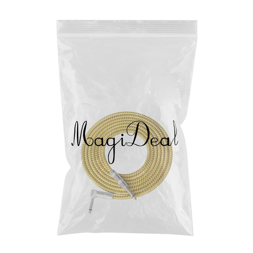 1 Piece 6.5mm Guitar Cable Cord for Electric Bass Guitar Accessory 600cm