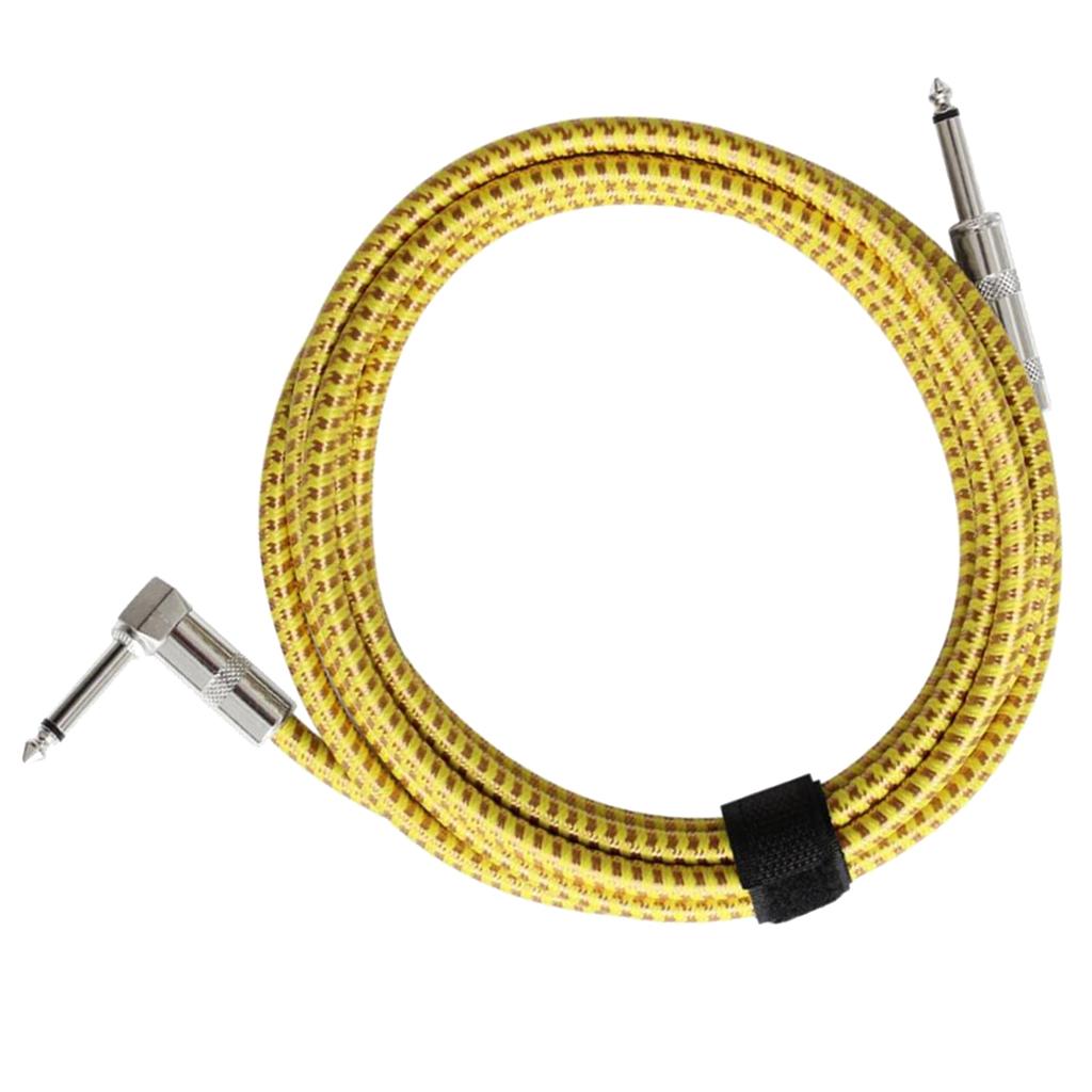 1 Piece 6.5mm Guitar Cable Cord for Electric Bass Guitar Accessory 600cm