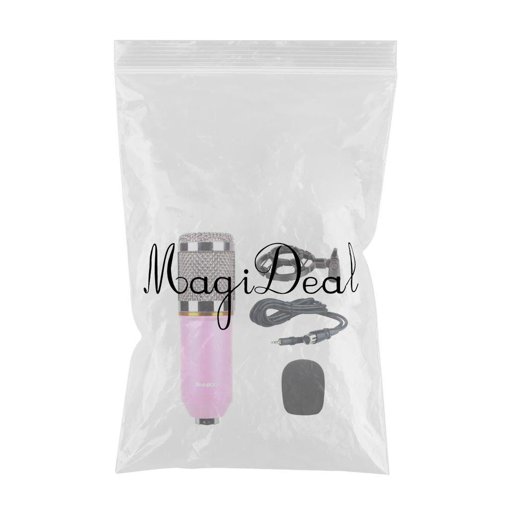 Wired Microphone Handheld Microphone for KTV With Round Circle -Pink