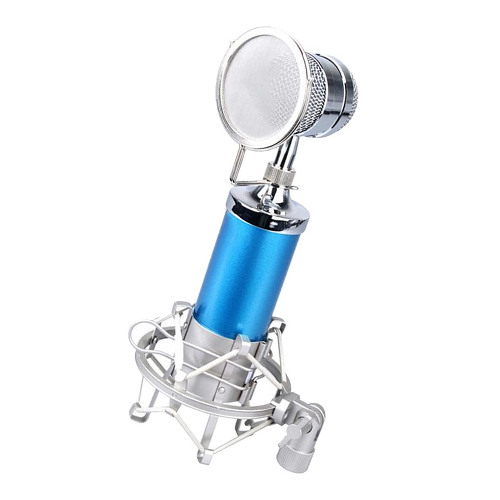 Plastic Mini Capacitance Mobile iPhone Microphone Blue