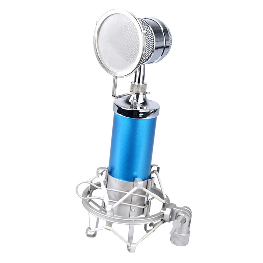 Plastic Mini Capacitance Mobile iPhone Microphone Blue