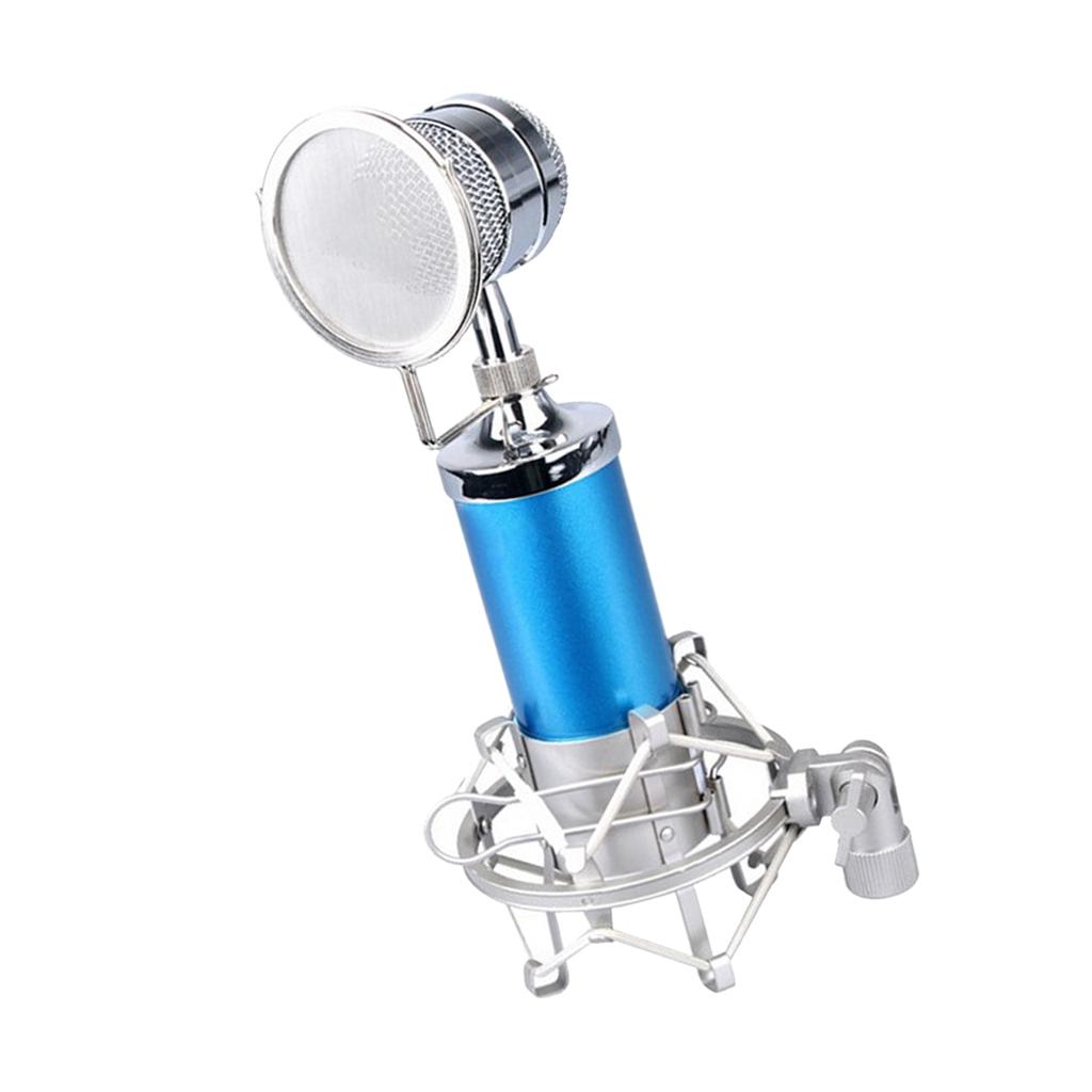 Plastic Mini Capacitance Mobile iPhone Microphone Blue