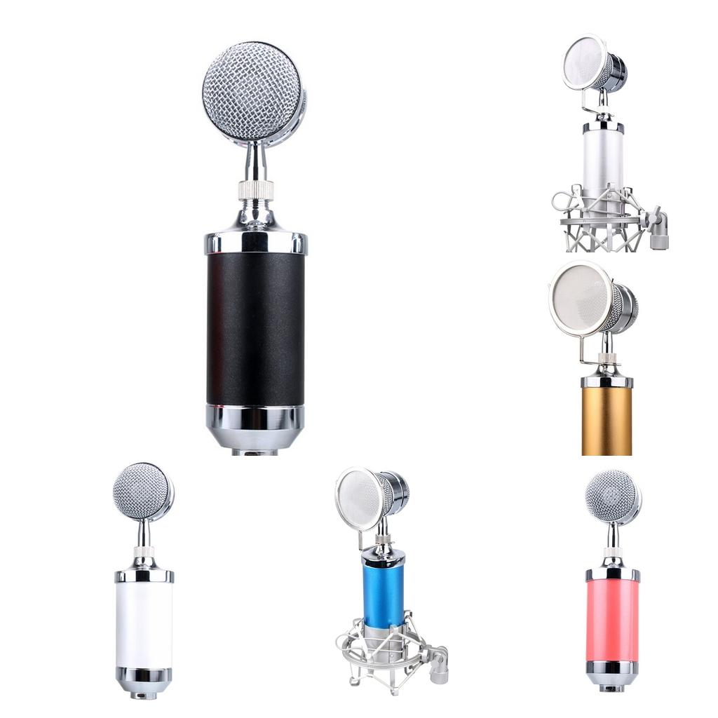 Mini Condenser Mobile Phone Microphone for Karaoke Multi Colors White