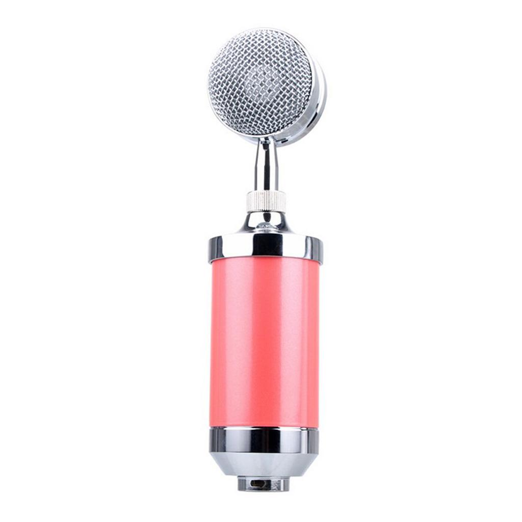 Mini Condenser Mobile Phone Microphone for Karaoke Multi Colors Pink