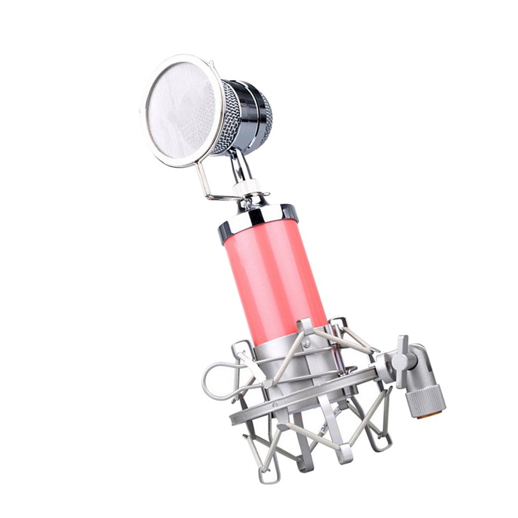 Mini Condenser Mobile Phone Microphone for Karaoke Multi Colors Pink