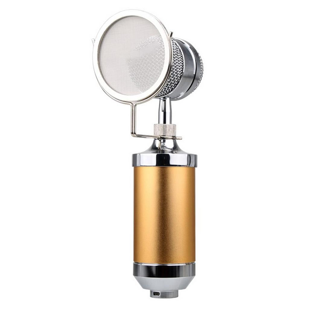 Mini Condenser Mobile Phone Microphone for Karaoke Multi Colors Gold
