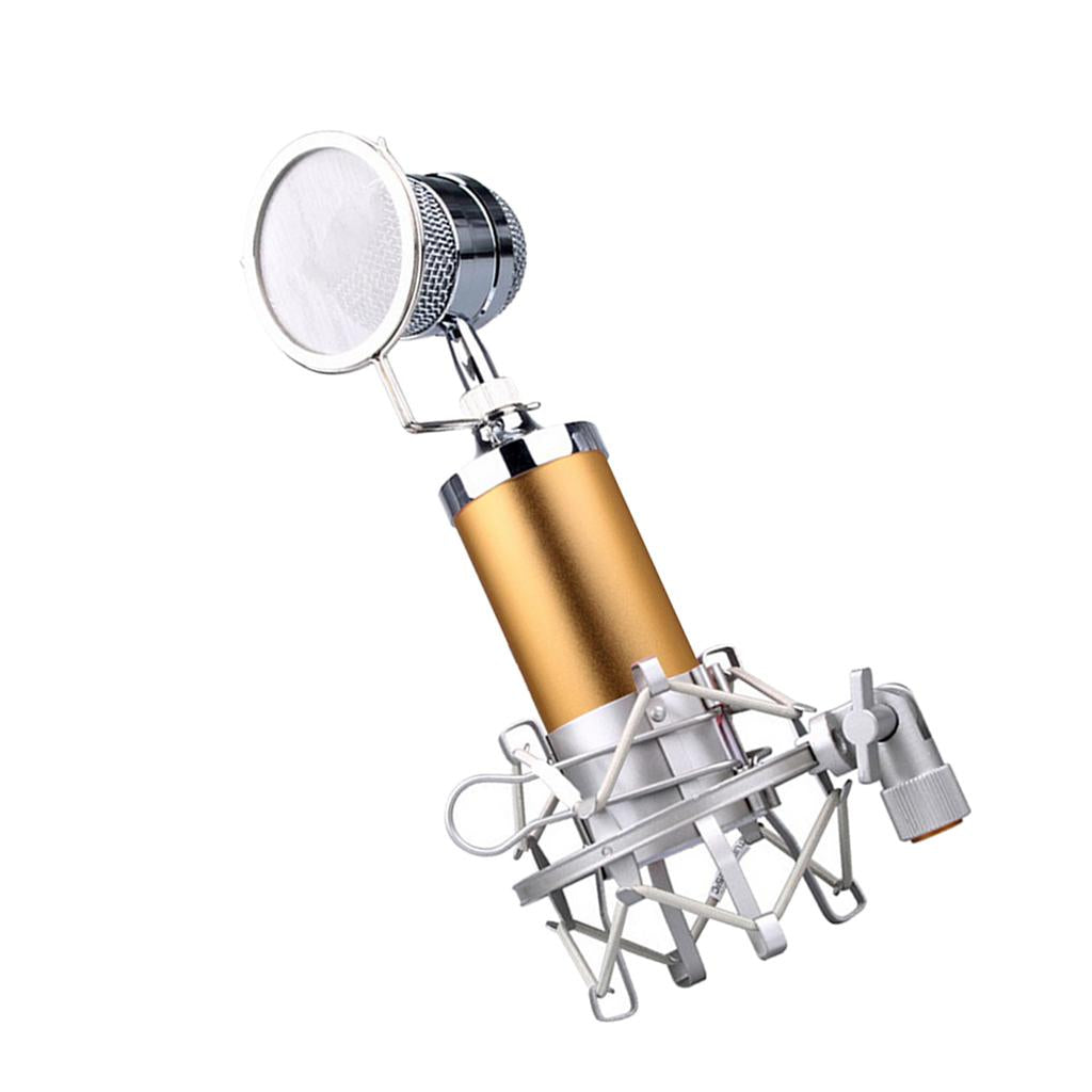 Mini Condenser Mobile Phone Microphone for Karaoke Multi Colors Gold