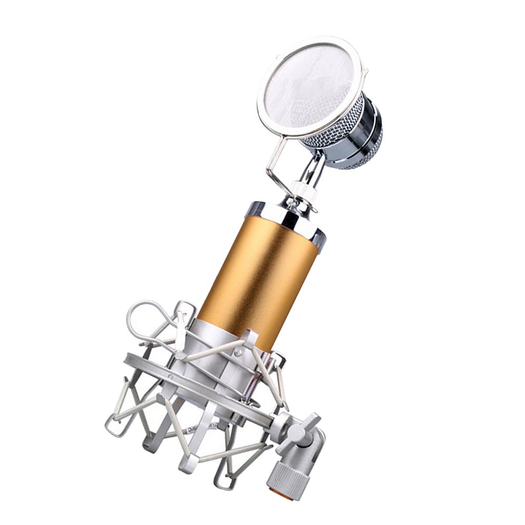 Mini Condenser Mobile Phone Microphone for Karaoke Multi Colors Gold