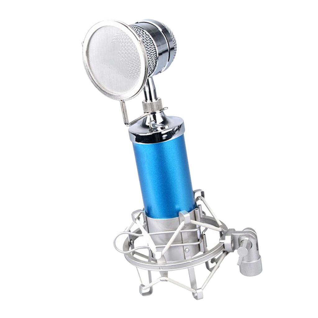 Mini Condenser Mobile Phone Microphone for Karaoke Multi Colors Blue