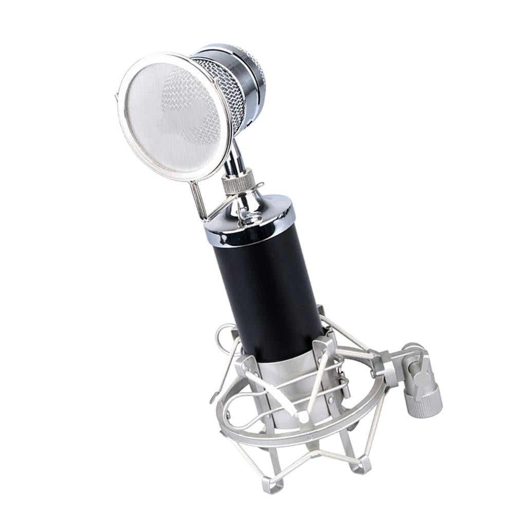 Mini Condenser Mobile Phone Microphone for Karaoke Multi Colors Black