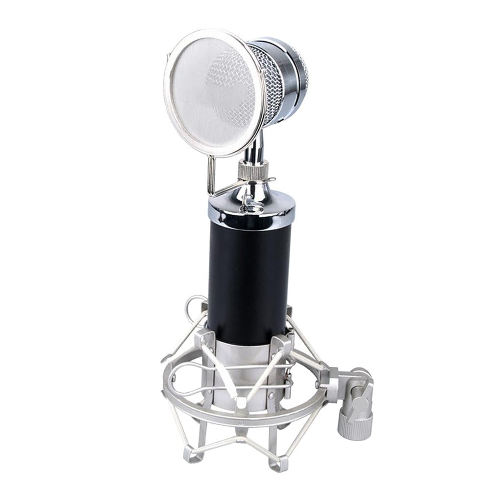 Mini Condenser Mobile Phone Microphone for Karaoke Multi Colors Black