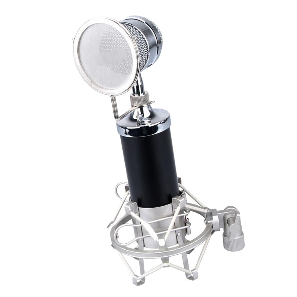 Mini Condenser Mobile Phone Microphone for Karaoke Multi Colors Black
