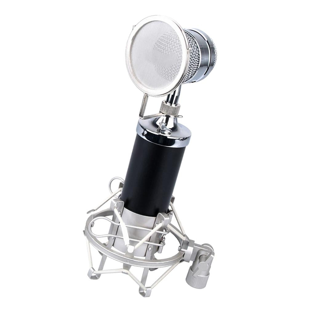 Mini Condenser Mobile Phone Microphone for Karaoke Multi Colors Black