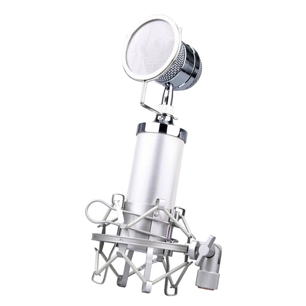 Mini Condenser Mobile Phone Microphone for Karaoke Multi Colors Silver Grey
