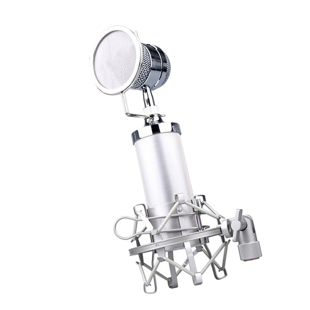 Mini Condenser Mobile Phone Microphone for Karaoke Multi Colors Silver Grey