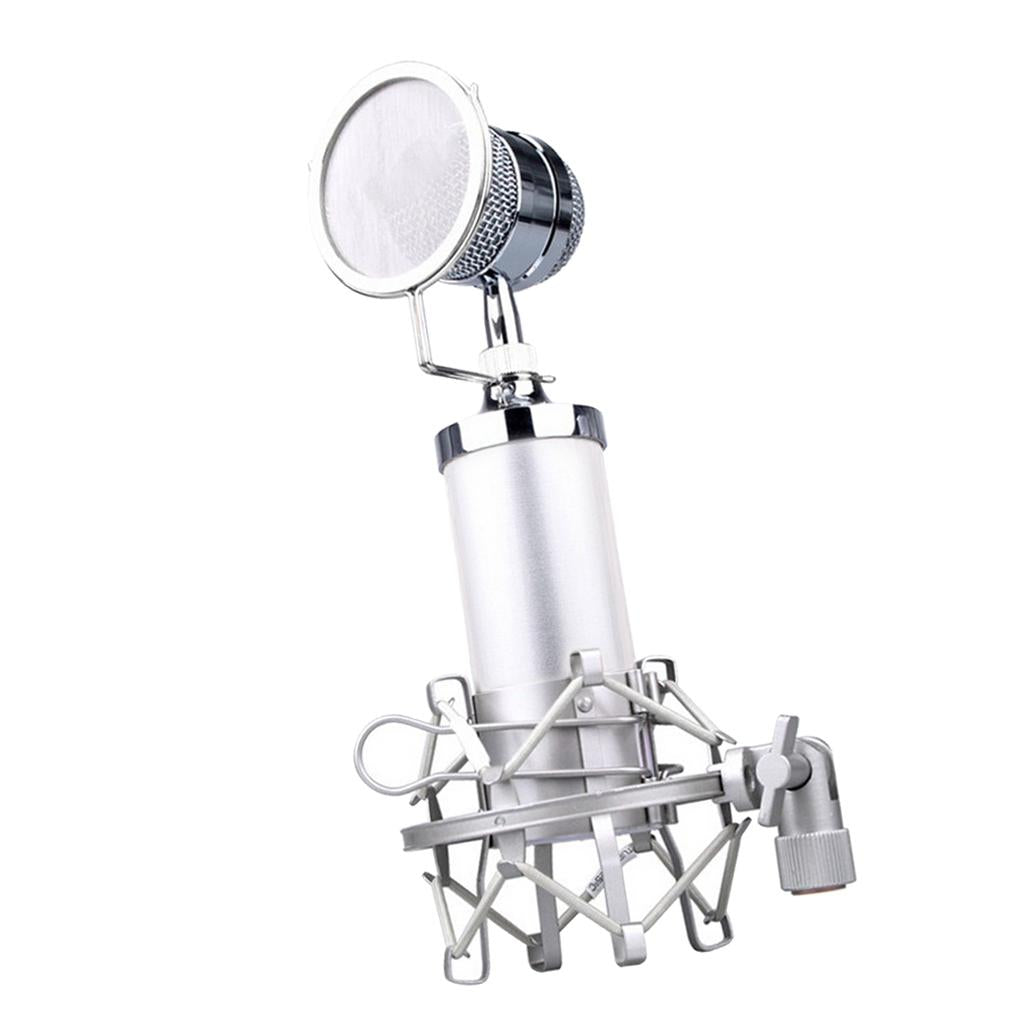 Mini Condenser Mobile Phone Microphone for Karaoke Multi Colors Silver Grey