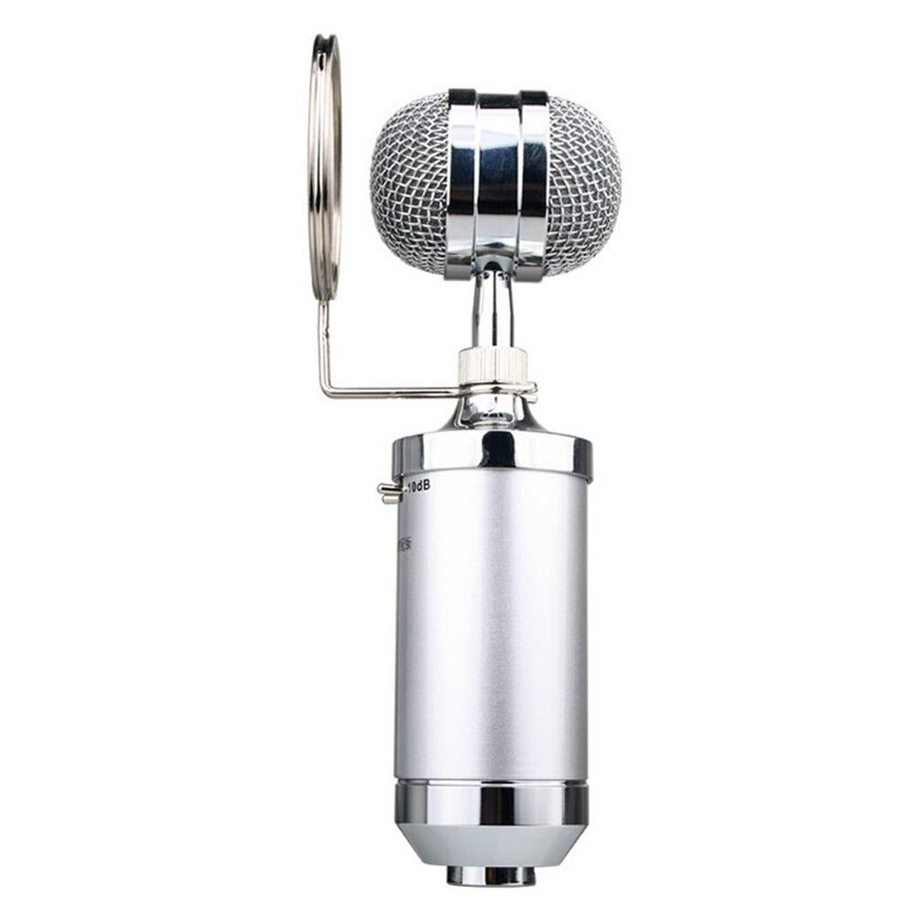 Mini Condenser Mobile Phone Microphone for Karaoke Multi Colors Silver Grey
