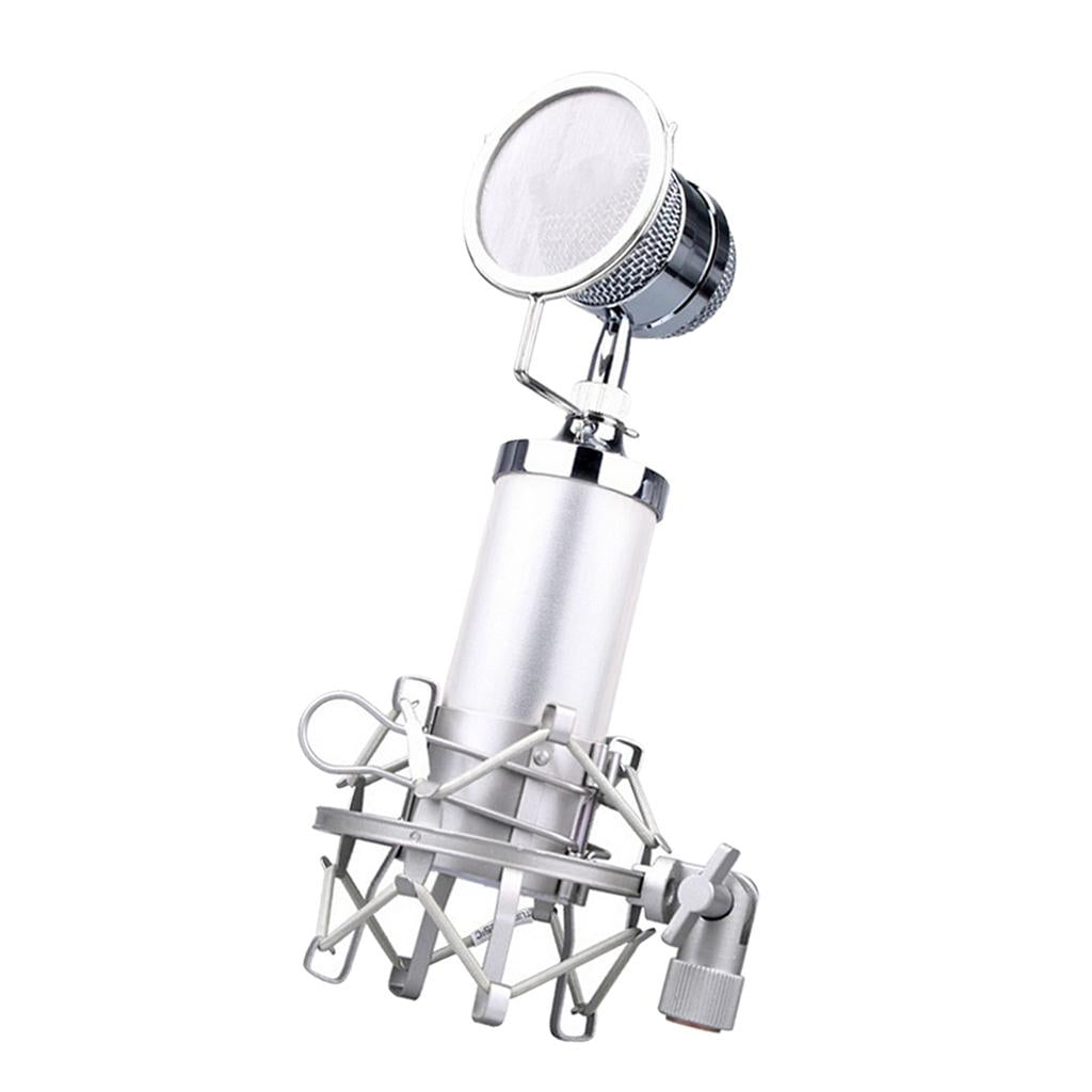Mini Condenser Mobile Phone Microphone for Karaoke Multi Colors Silver Grey