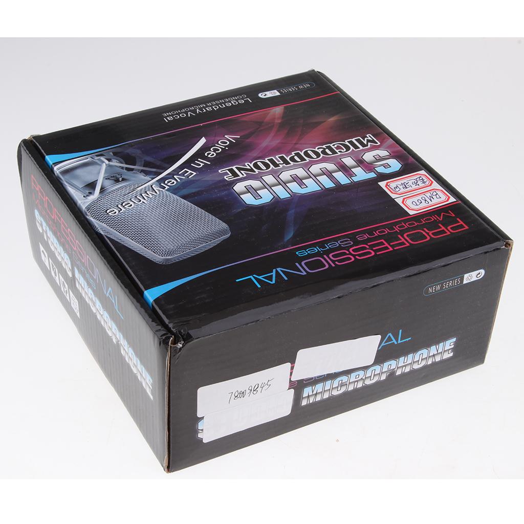 Table Studio Condenser Microphone with Tripod Stand Filter Shield Blue