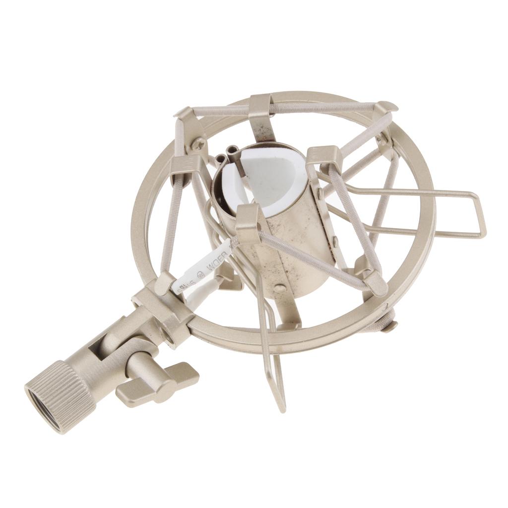 Stainless Steel Microphone Anti-Vibration Shock Mount Silver