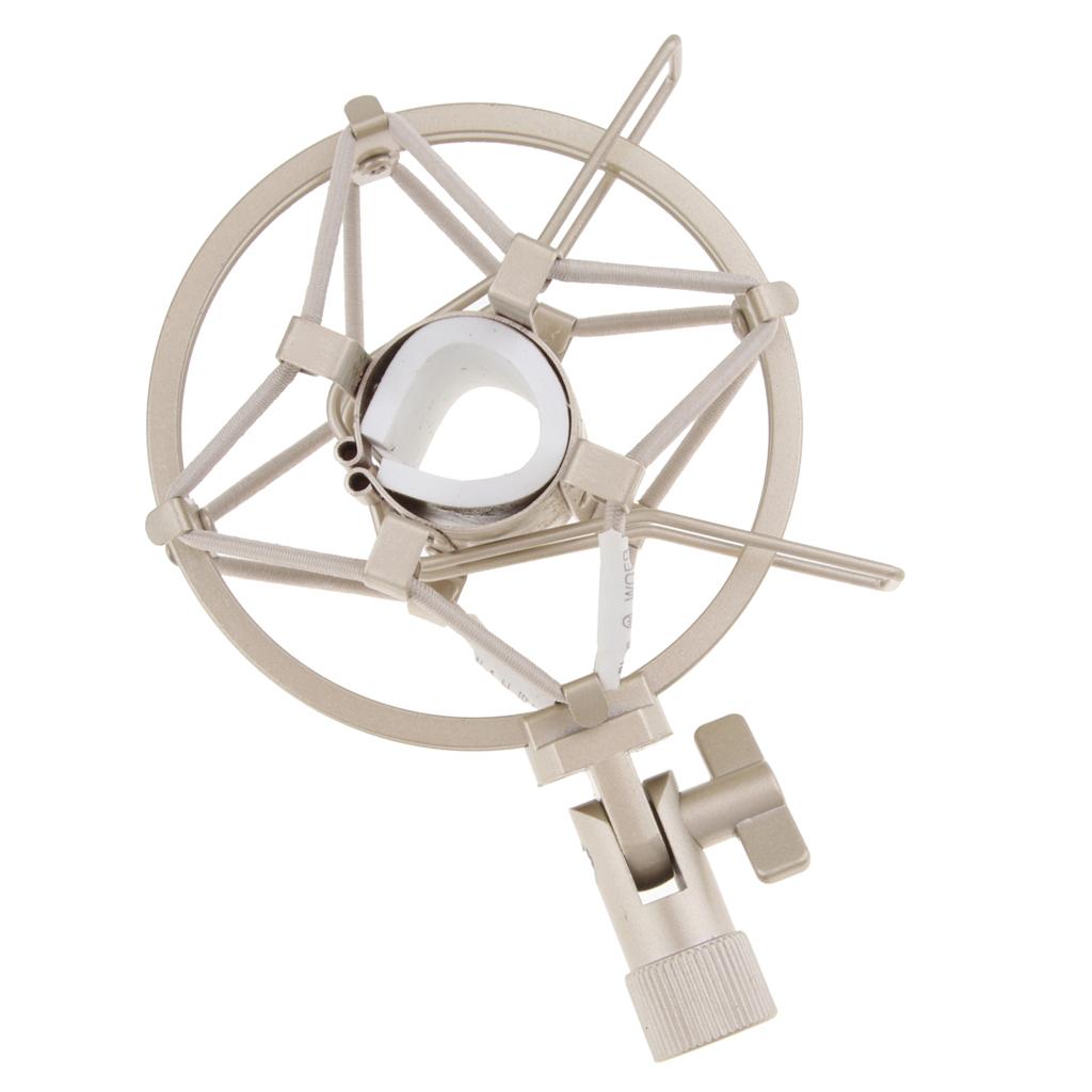 Stainless Steel Microphone Anti-Vibration Shock Mount Silver
