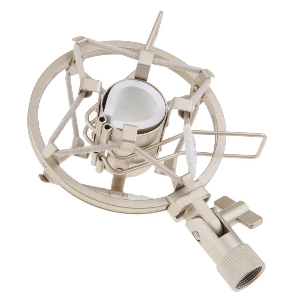 Stainless Steel Microphone Anti-Vibration Shock Mount Silver