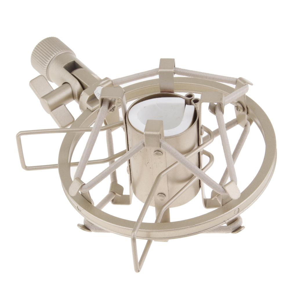 Stainless Steel Microphone Anti-Vibration Shock Mount Silver