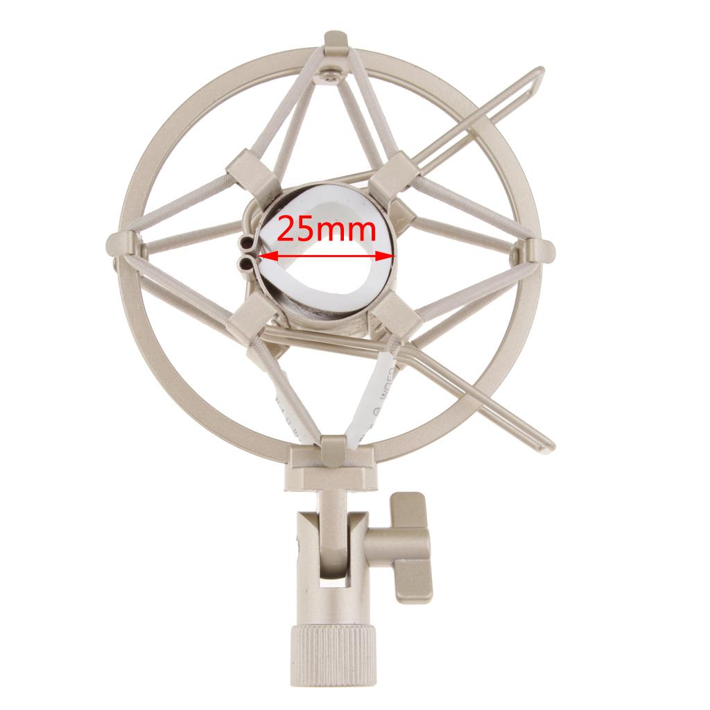 Stainless Steel Microphone Anti-Vibration Shock Mount Silver