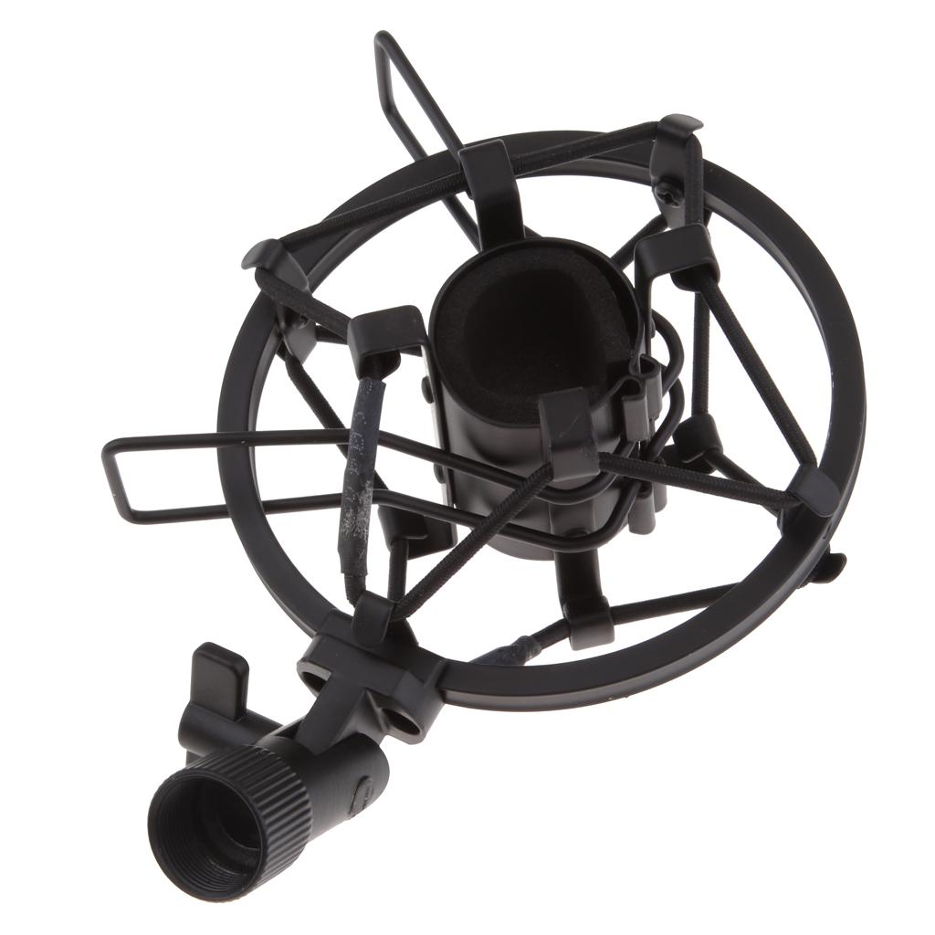 Stainless Steel Microphone Anti-Vibration Shock Mount Black