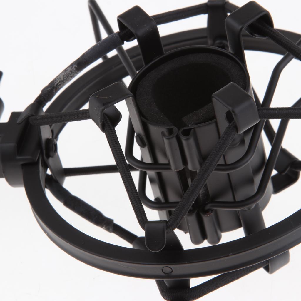 Stainless Steel Microphone Anti-Vibration Shock Mount Black