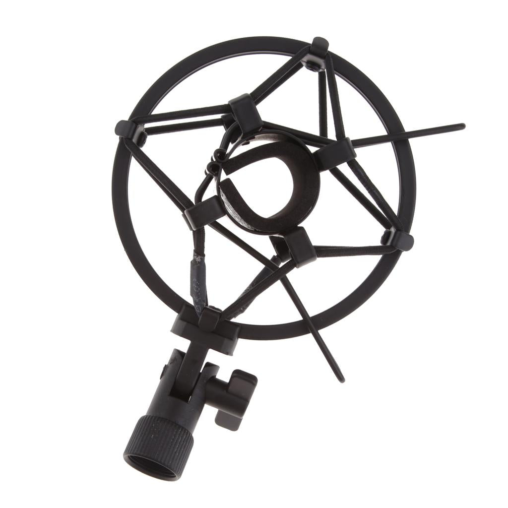Stainless Steel Microphone Anti-Vibration Shock Mount Black