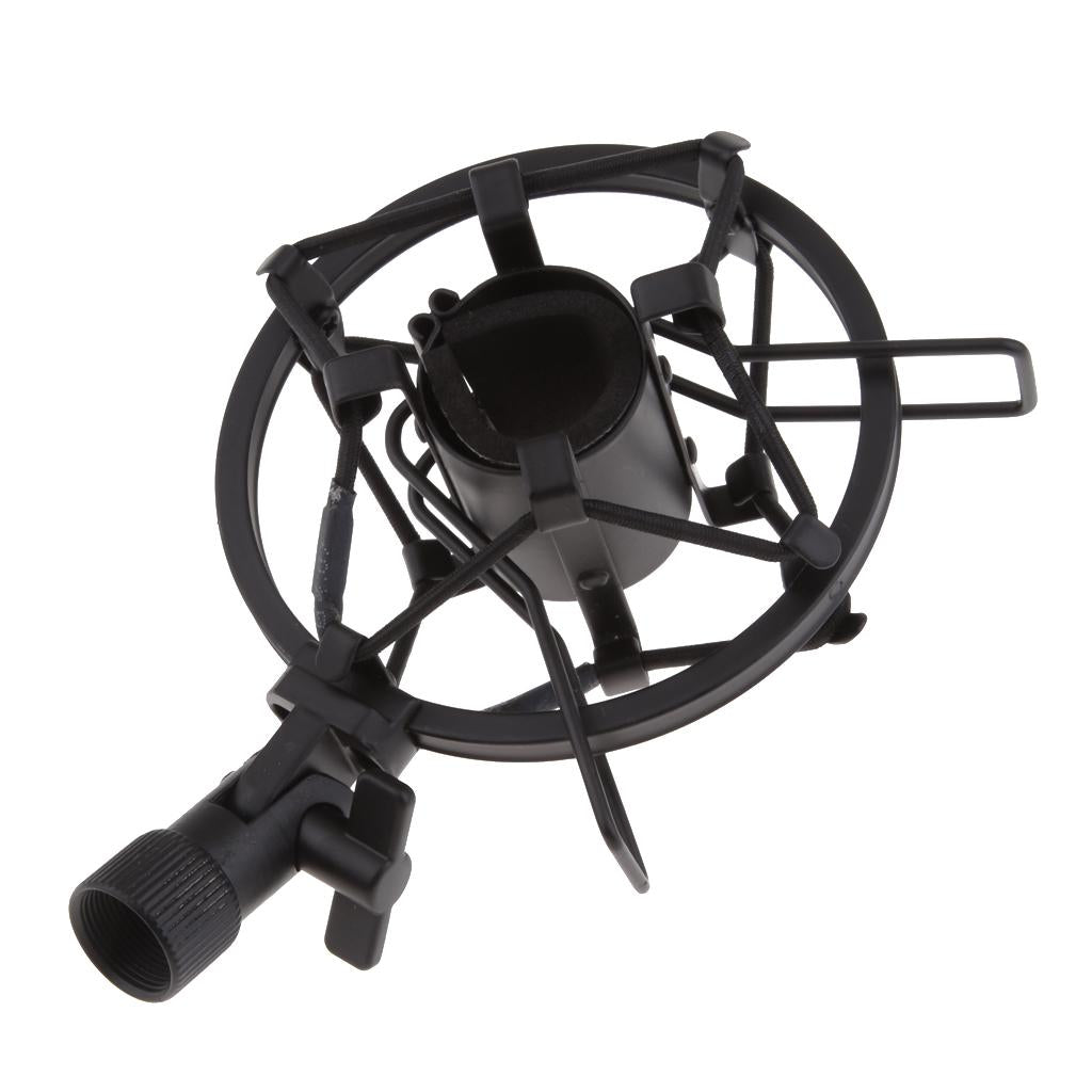 Stainless Steel Microphone Anti-Vibration Shock Mount Black