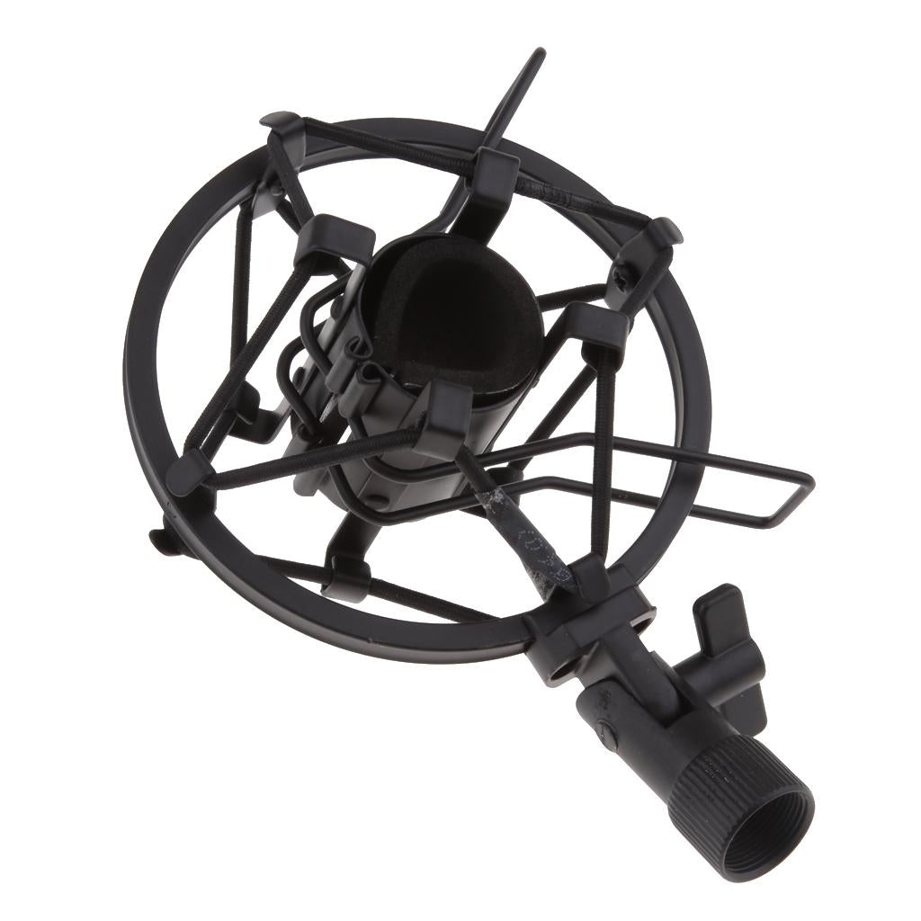 Stainless Steel Microphone Anti-Vibration Shock Mount Black