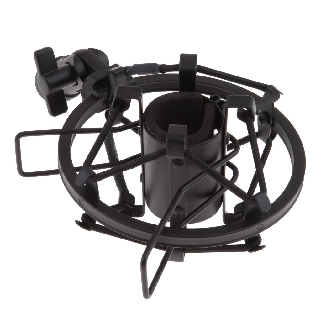 Stainless Steel Microphone Anti-Vibration Shock Mount Black