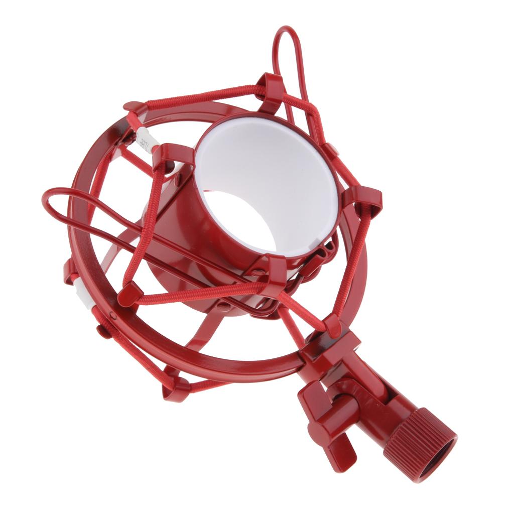 Stainless Steel Microphone  Anti-Vibration Shock Mount  Red