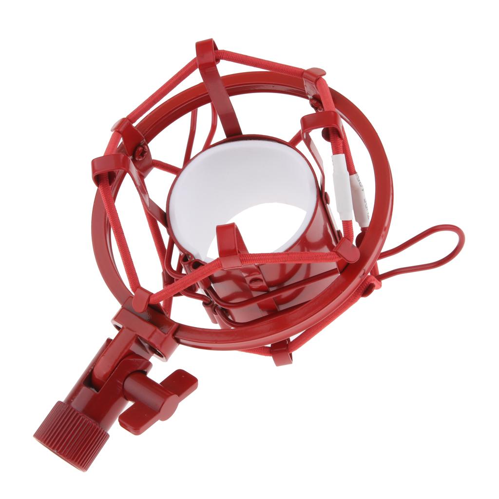 Stainless Steel Microphone  Anti-Vibration Shock Mount  Red