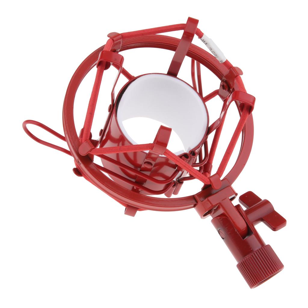 Stainless Steel Microphone  Anti-Vibration Shock Mount  Red