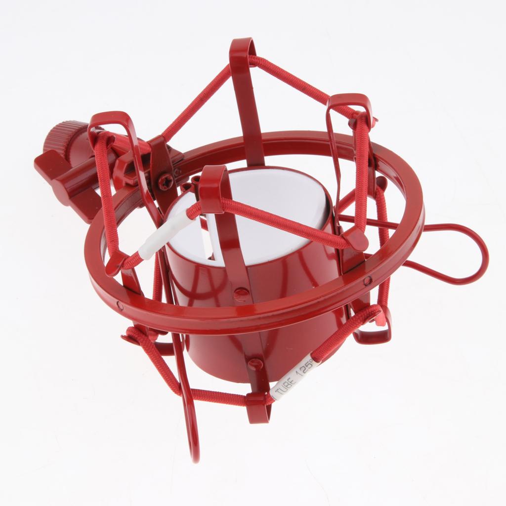 Stainless Steel Microphone  Anti-Vibration Shock Mount  Red