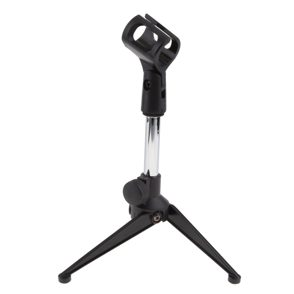 Stainless Steel Microphone Stand Desktop Microphone Rack Tripod A