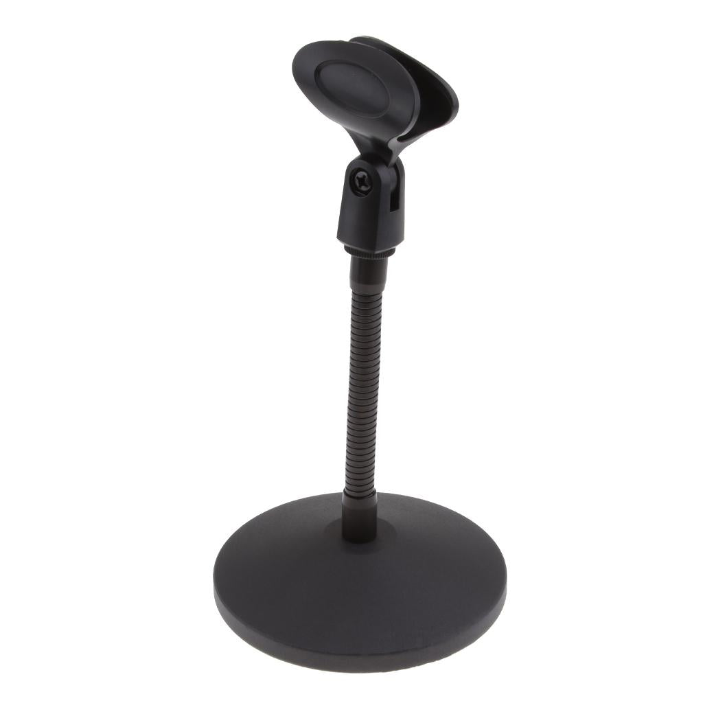 360 Degree Adjustable Microphone Rack Stand Stainless Steel Bracket Height-27cm