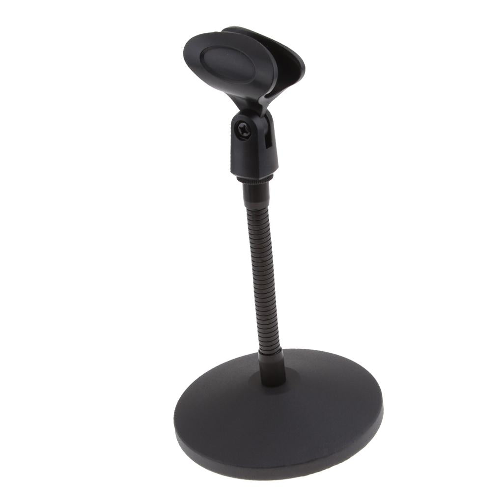 360 Degree Adjustable Microphone Rack Stand Stainless Steel Bracket Height-27cm