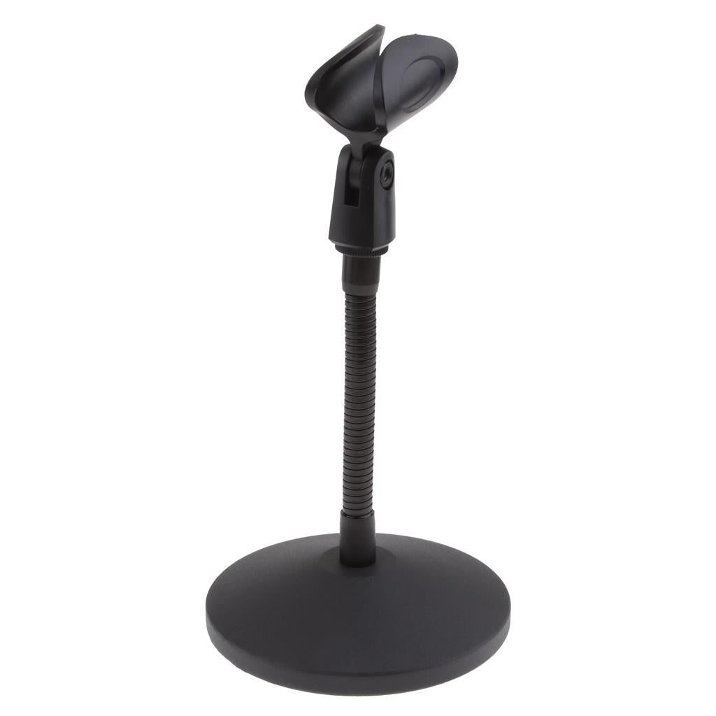 360 Degree Adjustable Microphone Rack Stand Stainless Steel Bracket Height-27cm