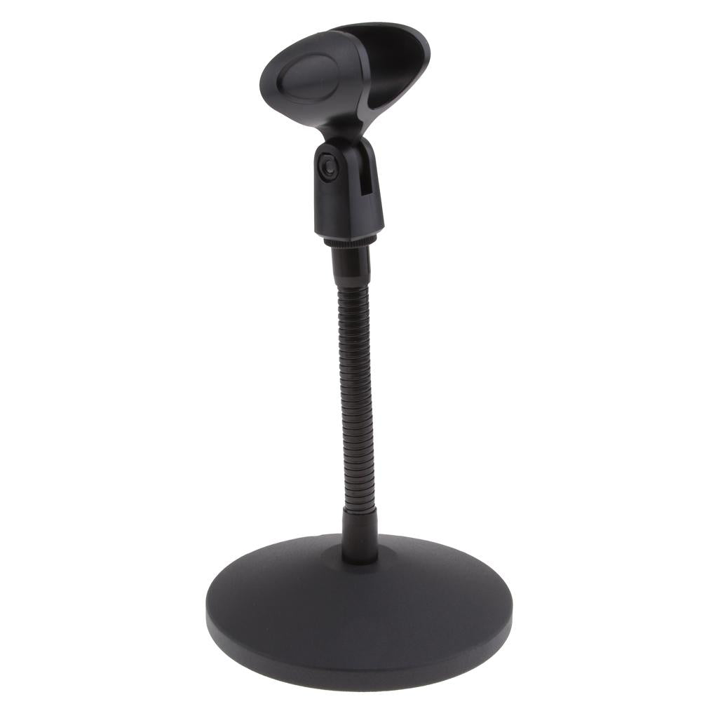 360 Degree Adjustable Microphone Rack Stand Stainless Steel Bracket Height-27cm