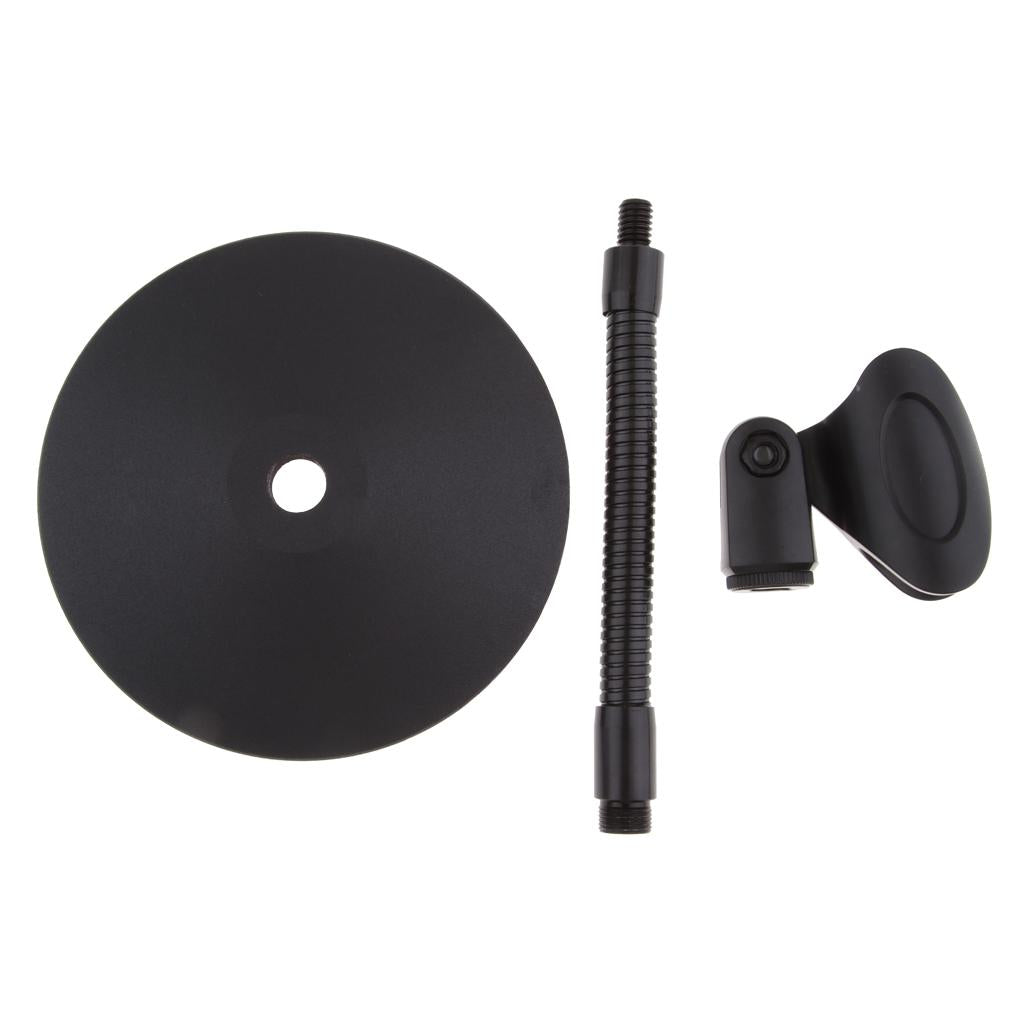 360 Degree Adjustable Microphone Rack Stand Stainless Steel Bracket Height-27cm