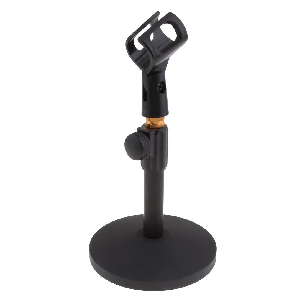 Stainless Steel Microphone Stand Desktop Microphone Rack for Conference B