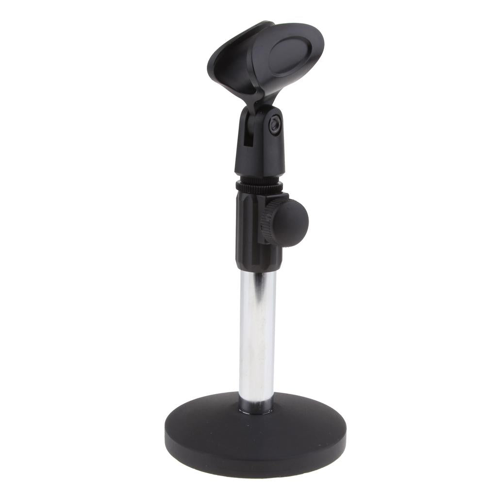 Portable Steel Desktop Microphone Stand Holder for Podcast Meeting Lecture